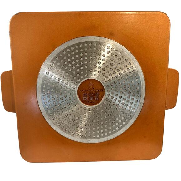 Copper Chef 12 x 12 Square Ribbed Non-Stick Healthy Cooking Grill Pan - Picture 3 of 4